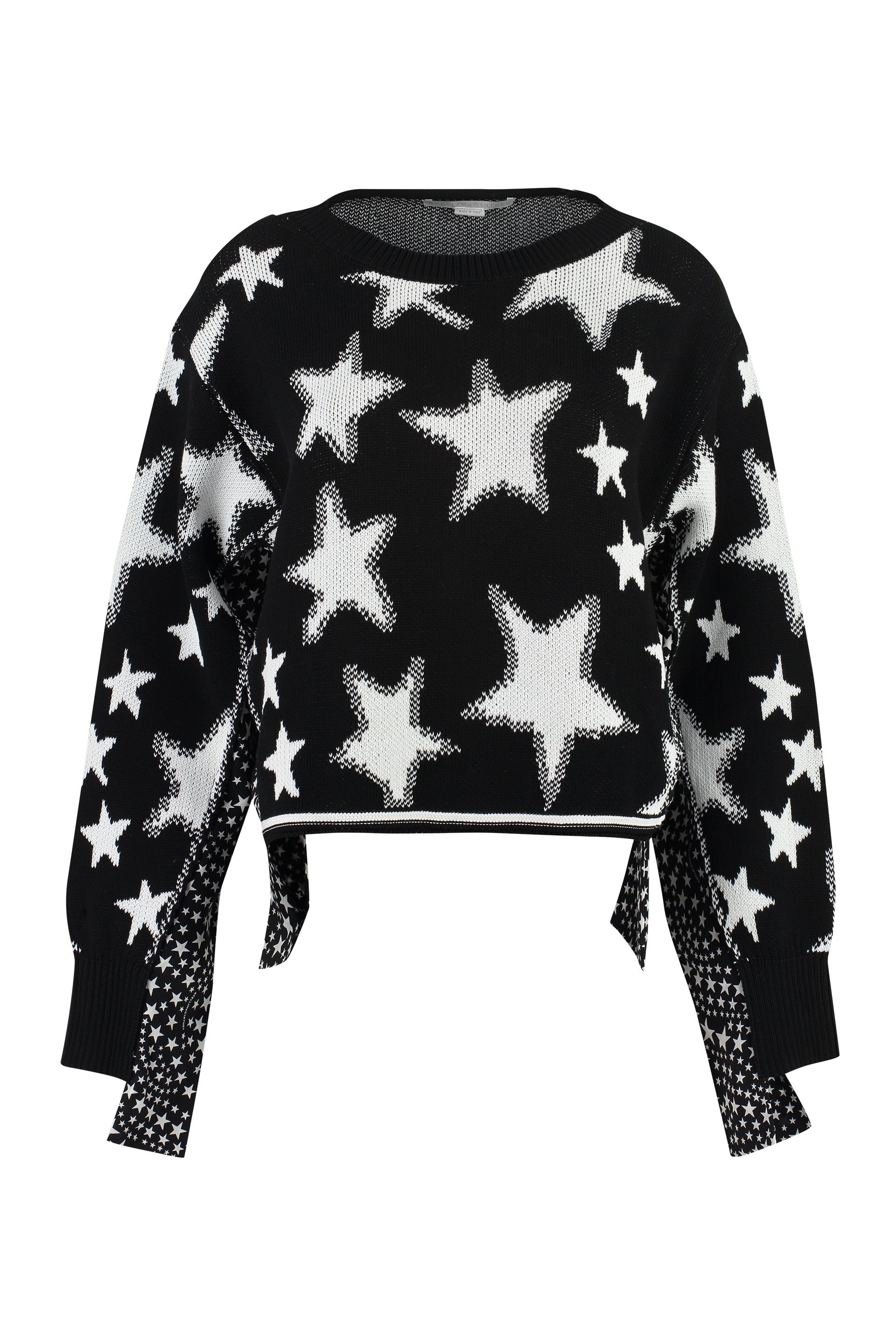 STELLA MCCARTNEY Long Sleeve Crew-Neck Sweater with Star Pattern