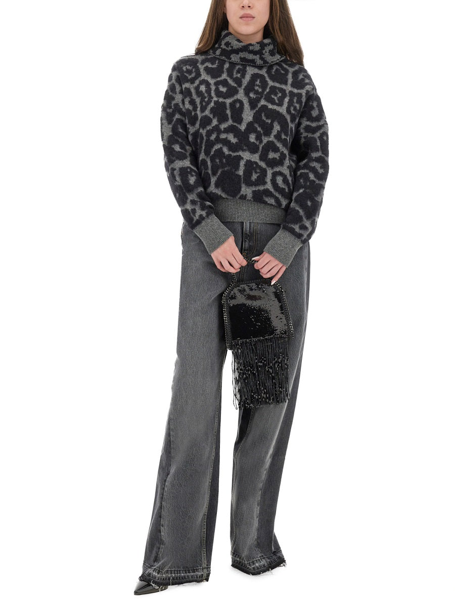 STELLA MCCARTNEY Wool Leopard Print Jumper