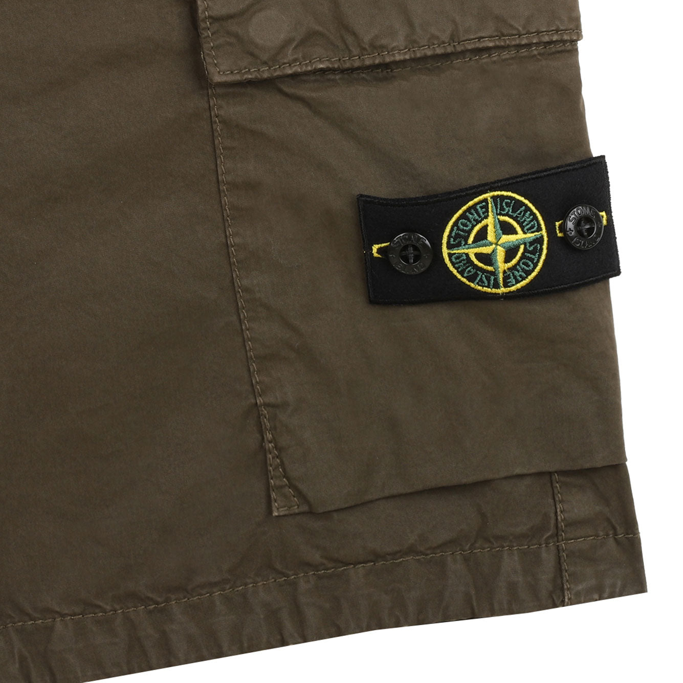 STONE ISLAND KIDS Mini Military Style Cotton Shorts for Boys