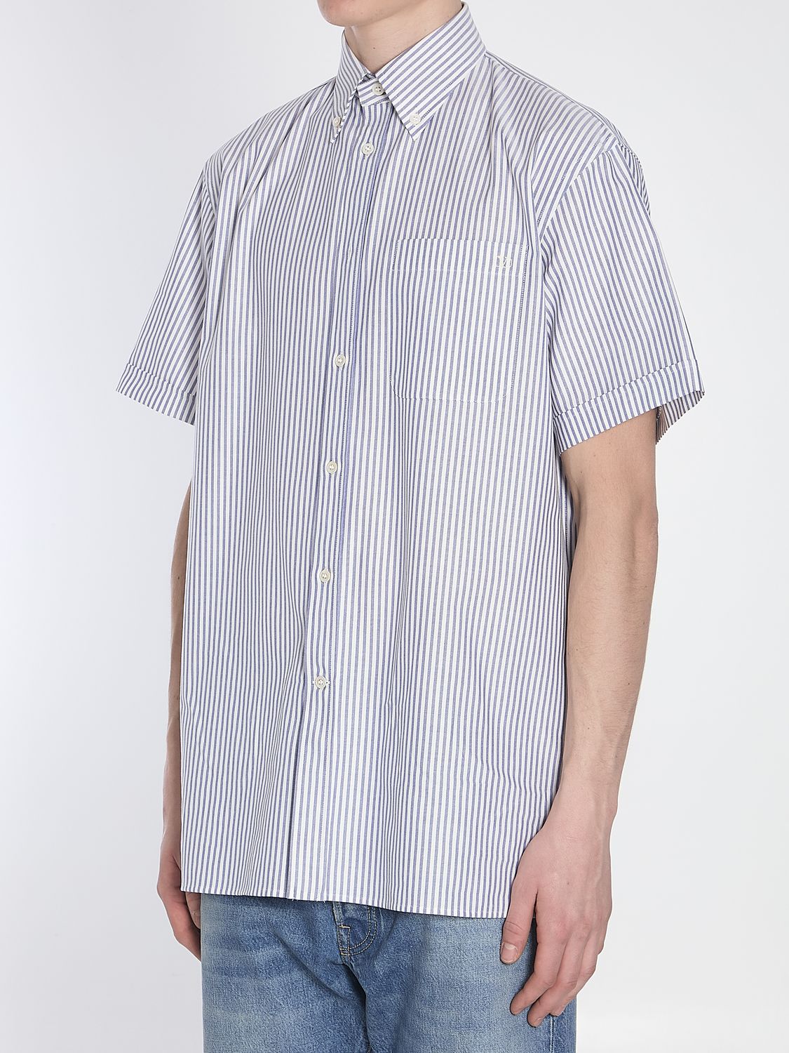 VALENTINO Short Sleeve Signature Logo Shirt for Men