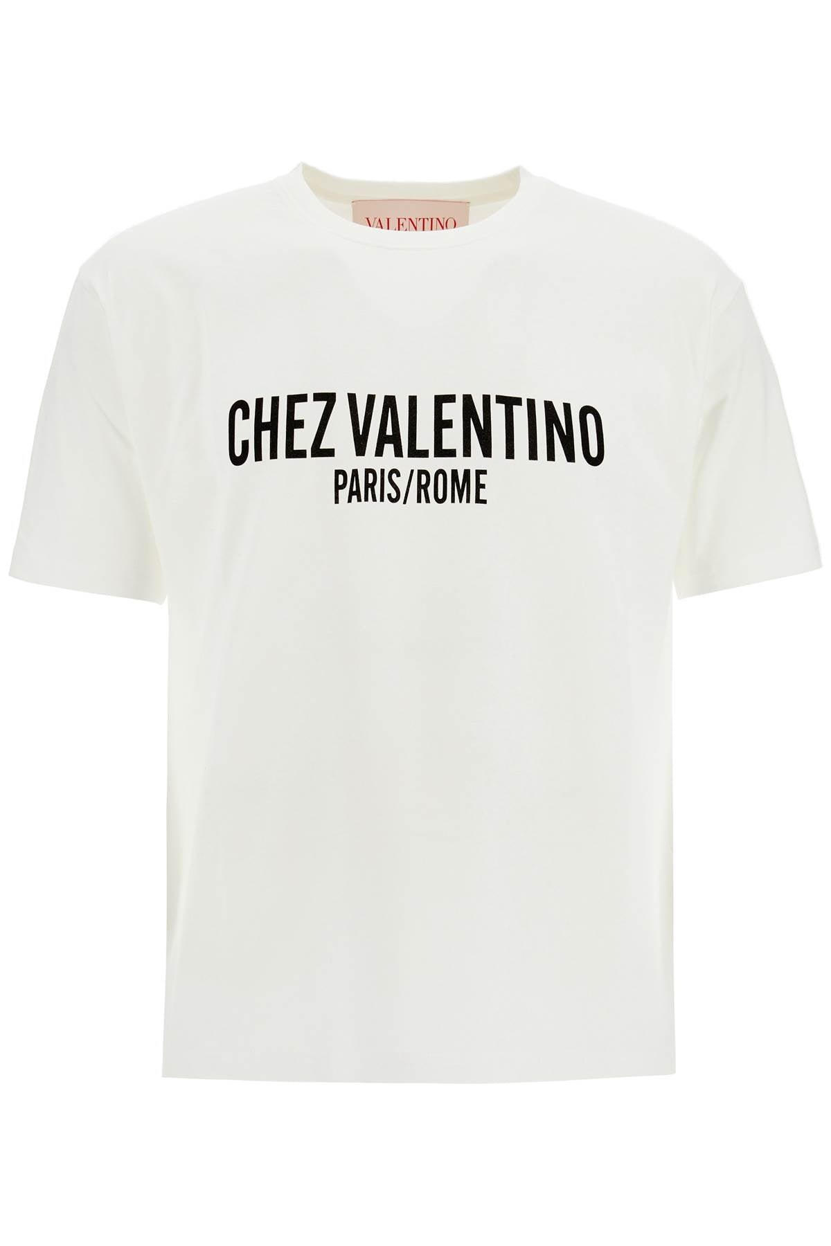 VALENTINO Men's Crew Neck Mini T-Shirt with Chez Print