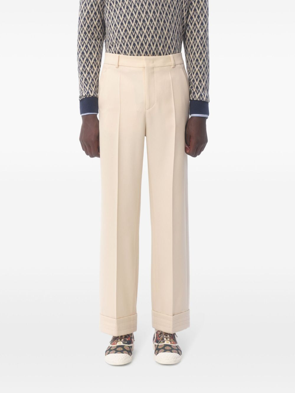 VALENTINO Men's Trousers with Bordo Detailing