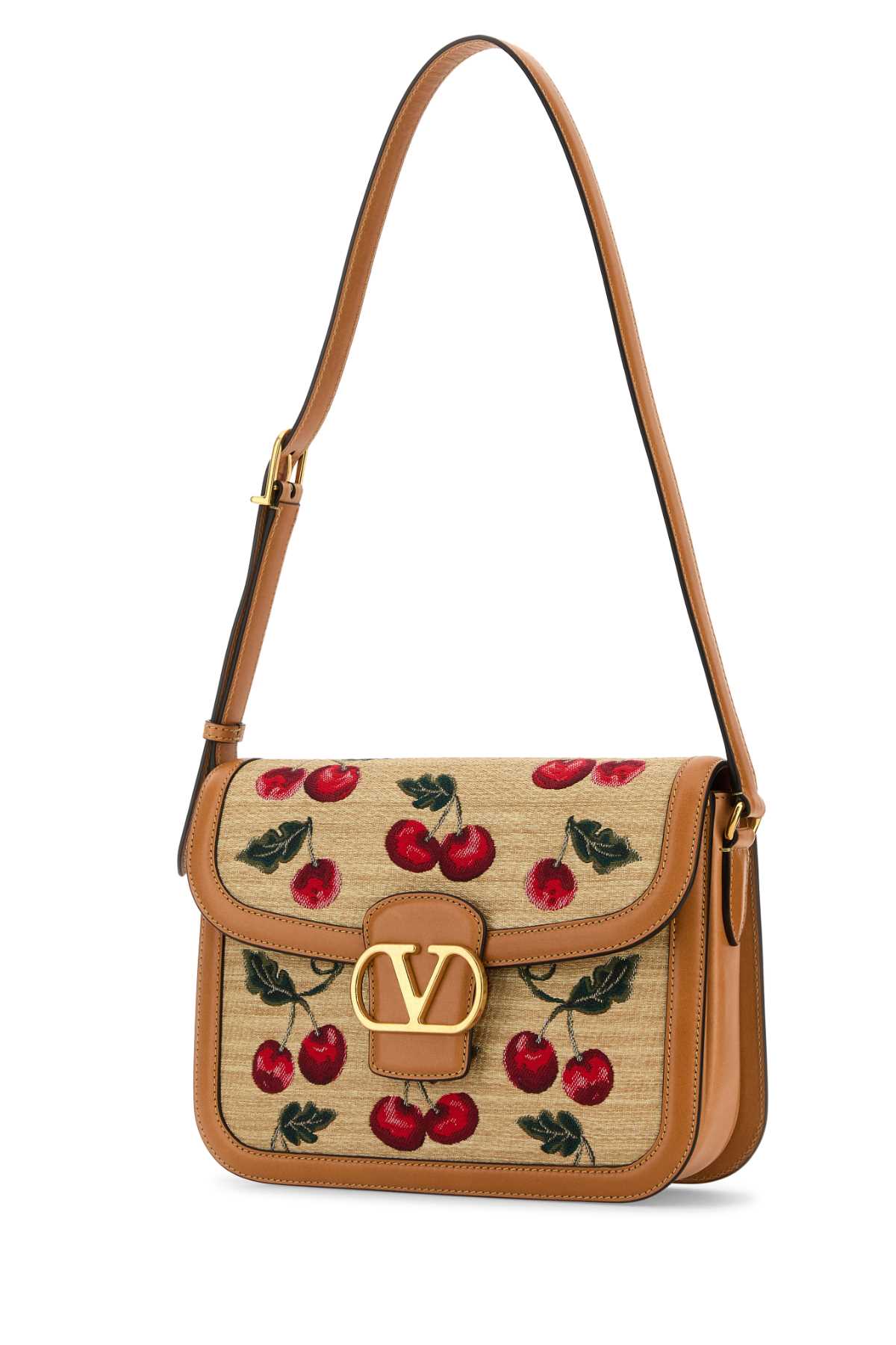 VALENTINO GARAVANI Embroidered Raffia 9T05 Mini Crossbody Handbag