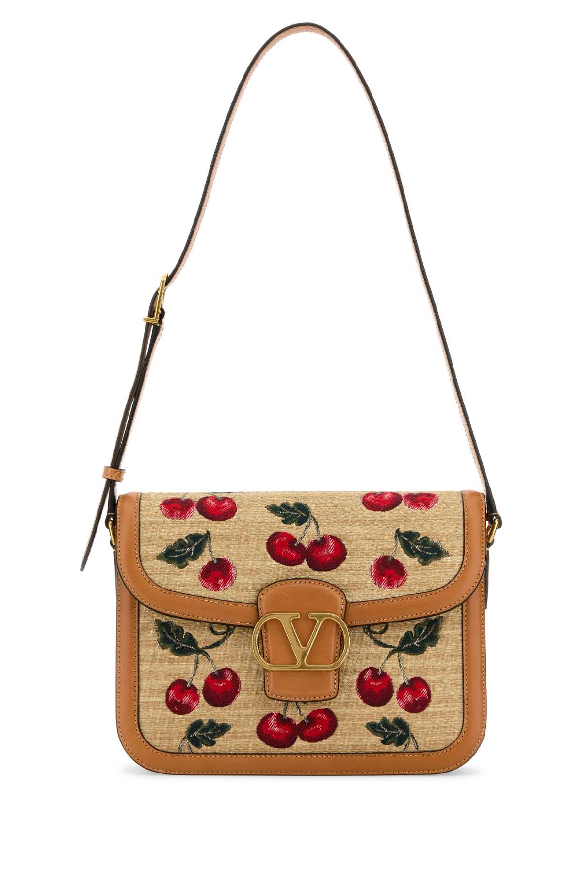 VALENTINO GARAVANI Embroidered Raffia 9T05 Mini Crossbody Handbag