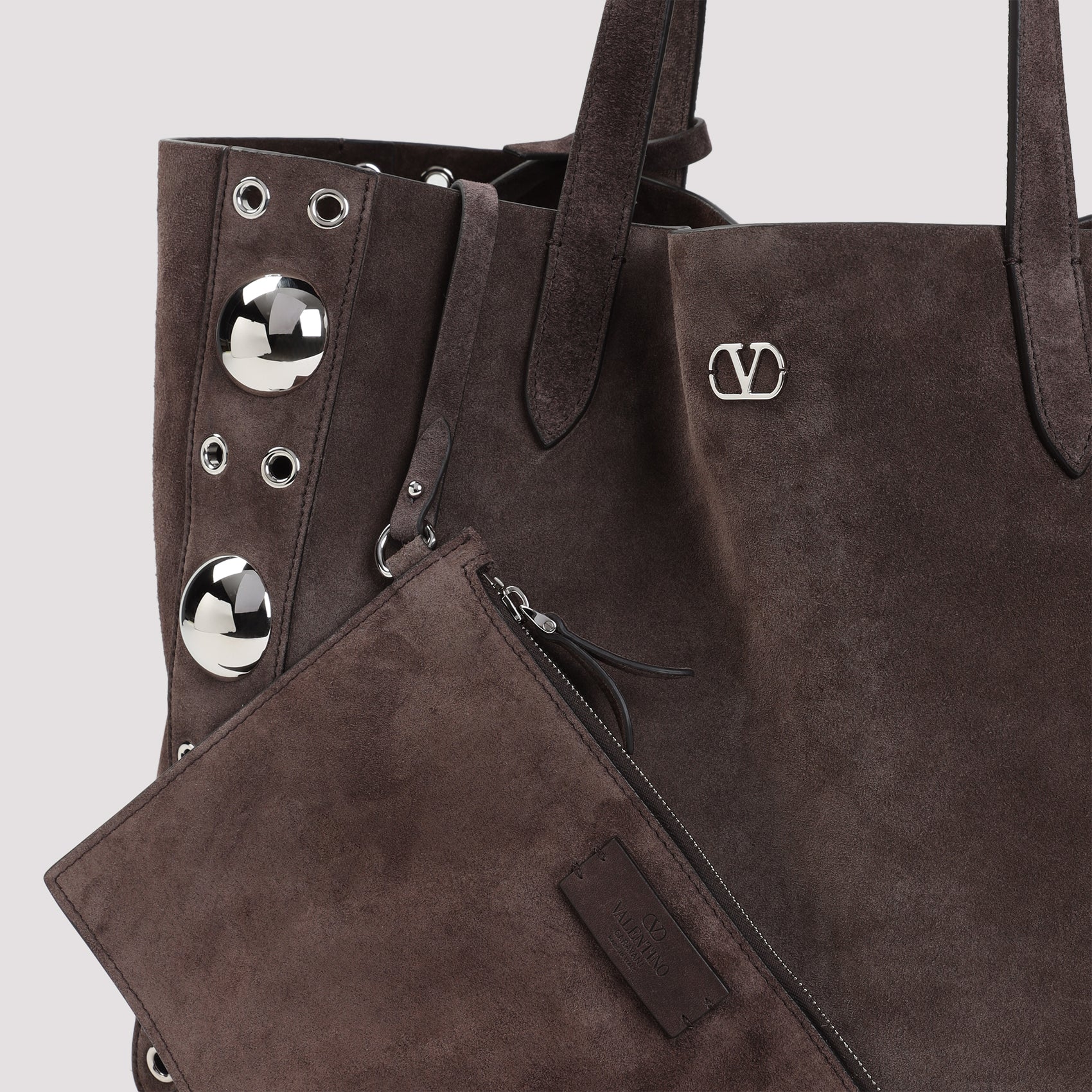 VALENTINO GARAVANI Suede Nellcote Shopping Handbag - Frame S