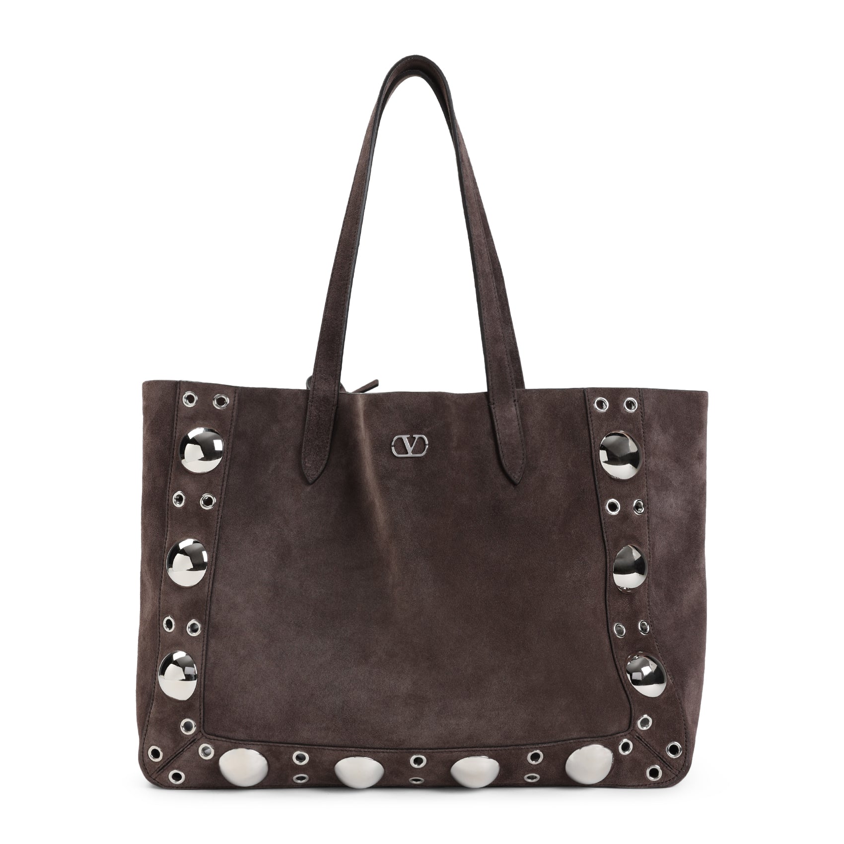 VALENTINO GARAVANI Suede Nellcote Shopping Handbag - Frame S