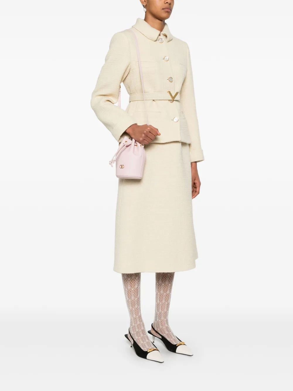 VALENTINO Mini Drawstring Vlogo Signature Handbag