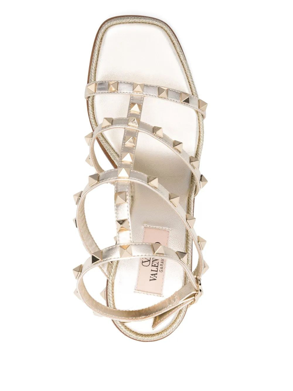 VALENTINO Wedge Espadrilles with Rockstud Detail T. 10/80