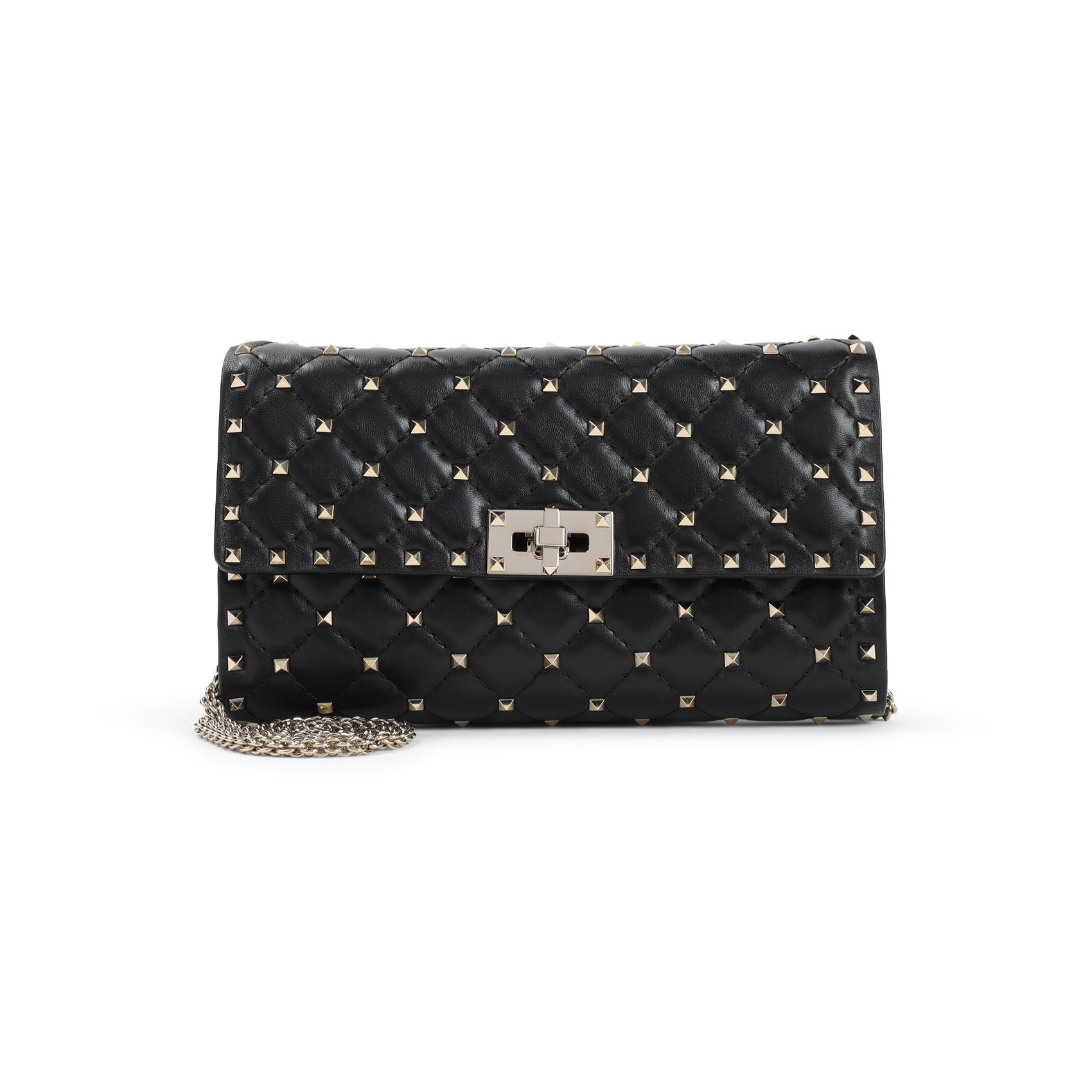 VALENTINO GARAVANI Mini Rockstud Clutch with Quilted Design