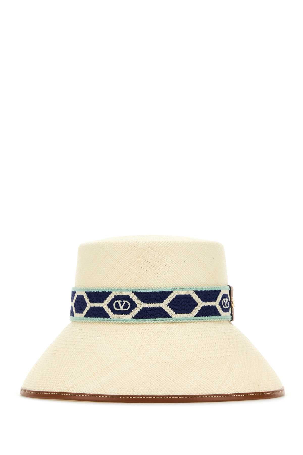 VALENTINO GARAVANI Stylish Straw Bucket Hat - Antibes