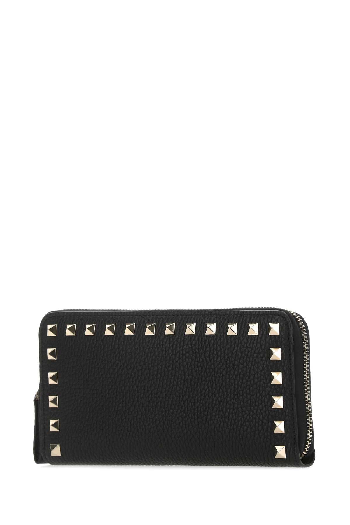 VALENTINO GARAVANI Mini Leather Rockstud Zip Around Wallet