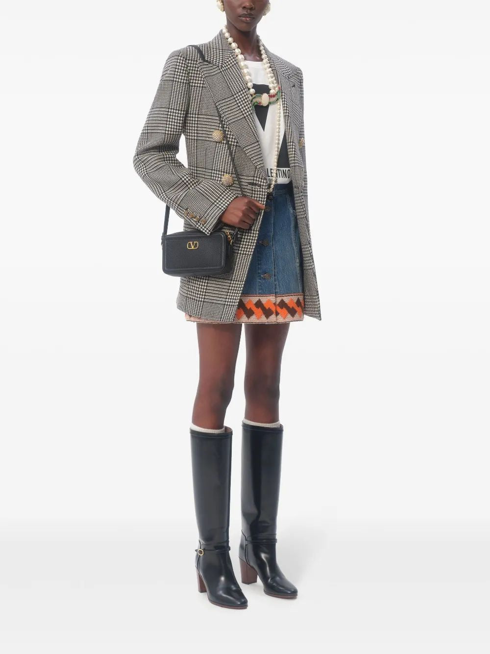 VALENTINO GARAVANI Mini Crossbody Handbag with V Logo