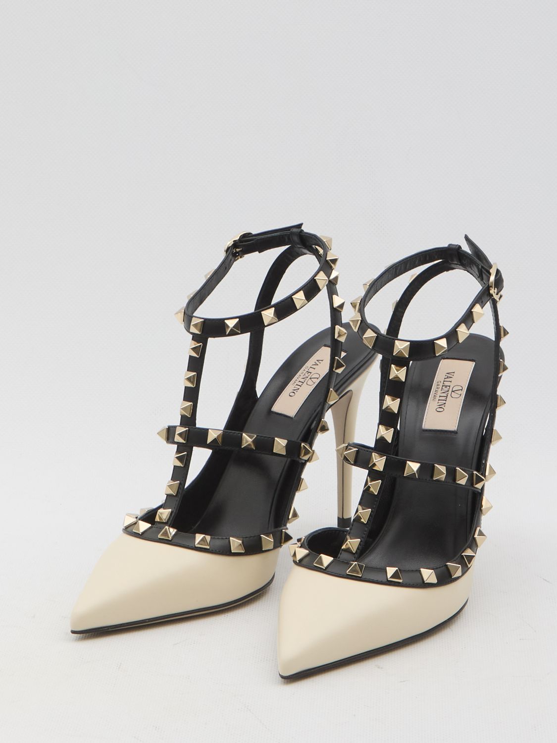 VALENTINO Rockstud Ankle Strap Pumps - Size 100