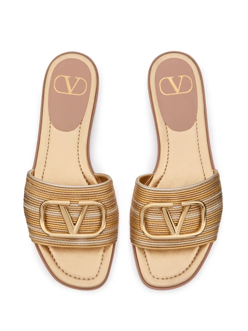 VALENTINO GARAVANI Golden Logo Sandal for Women