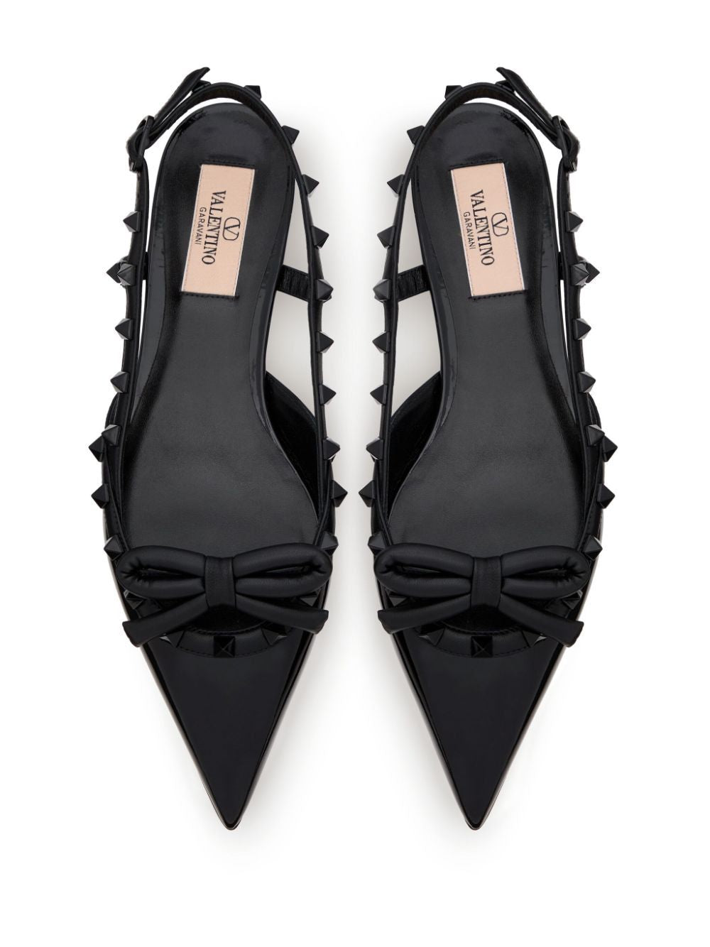 VALENTINO Rockstud Bow Ballerina Shoes for Women