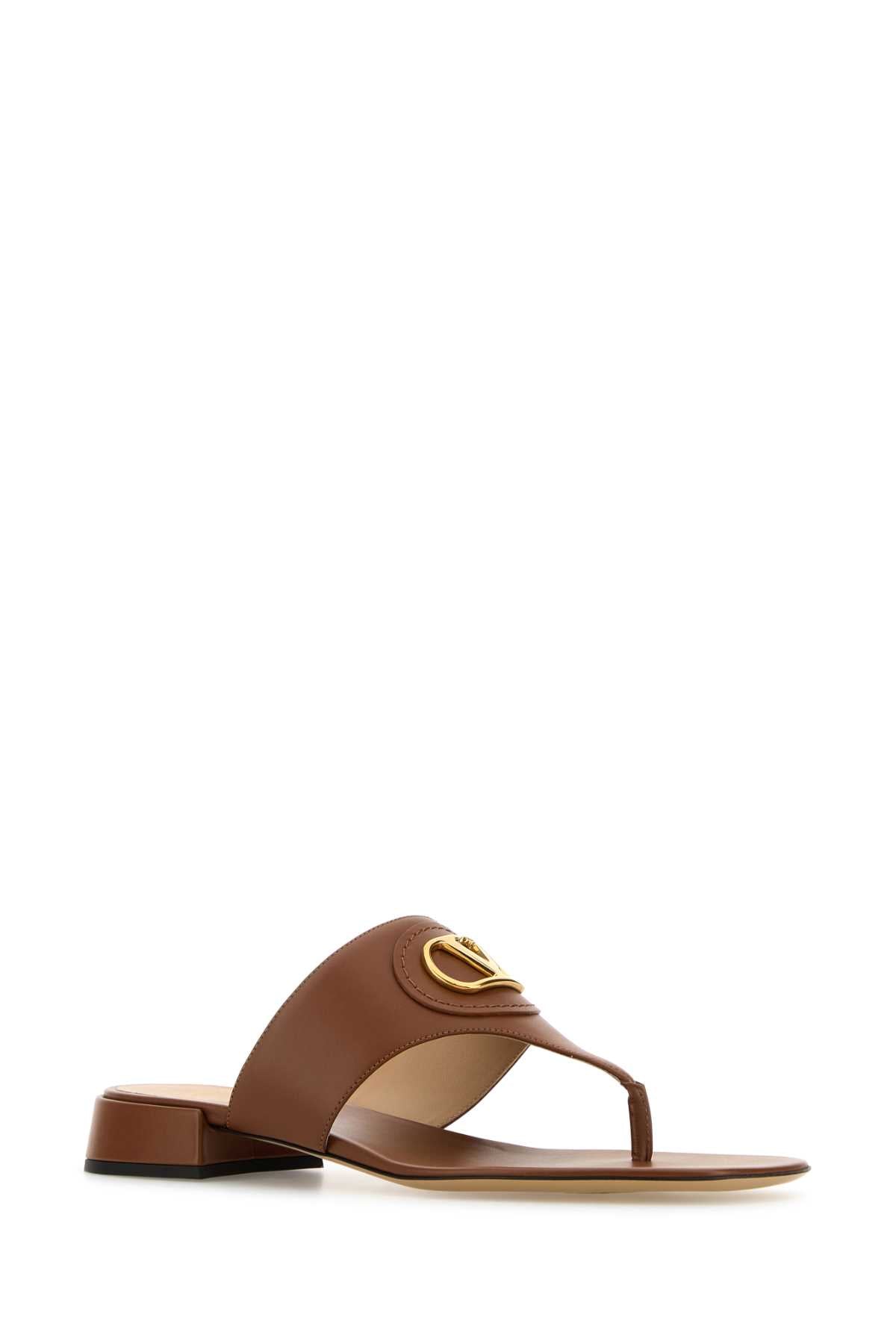VALENTINO GARAVANI Signature Leather Thong Sandals
