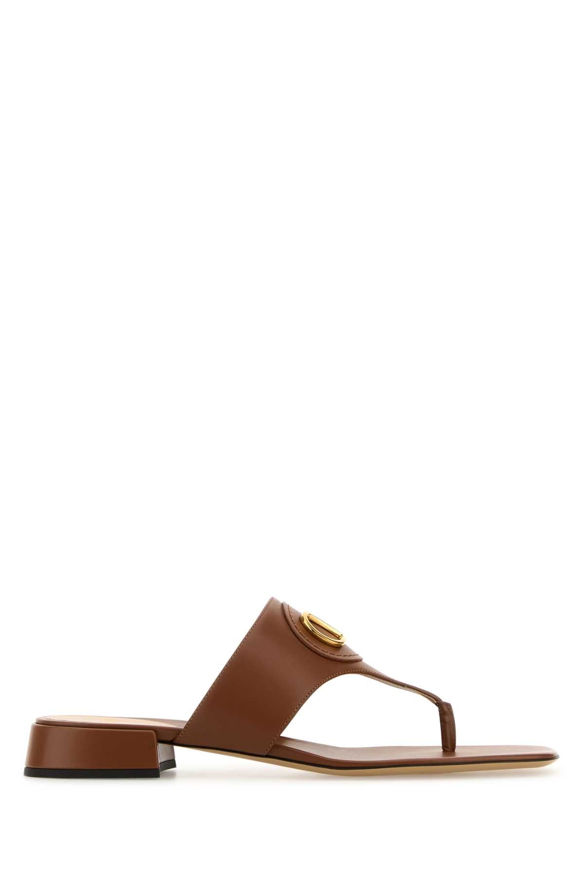 VALENTINO GARAVANI Signature Leather Thong Sandals