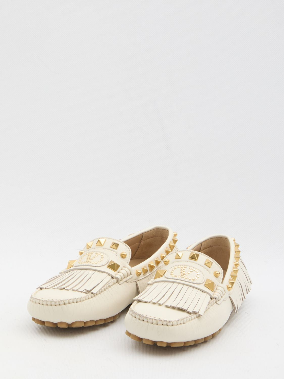 VALENTINO GARAVANI Fringed Driver Moccasin