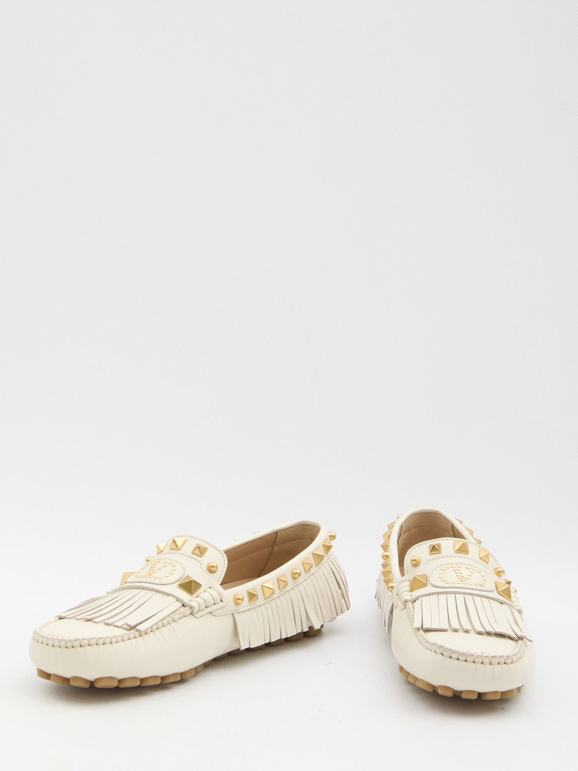 VALENTINO GARAVANI Fringed Driver Moccasin