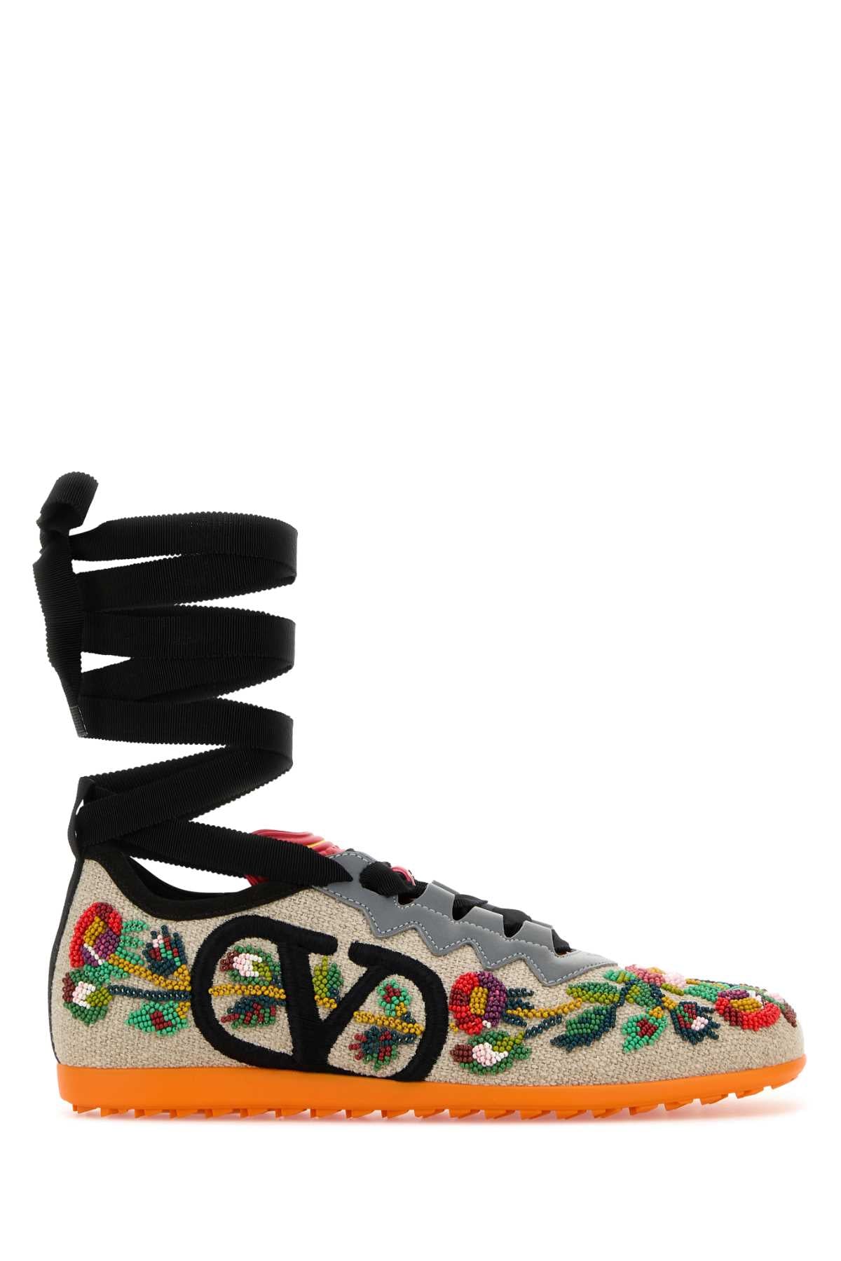 VALENTINO GARAVANI Embellished Canvas Chromathon Sneaker