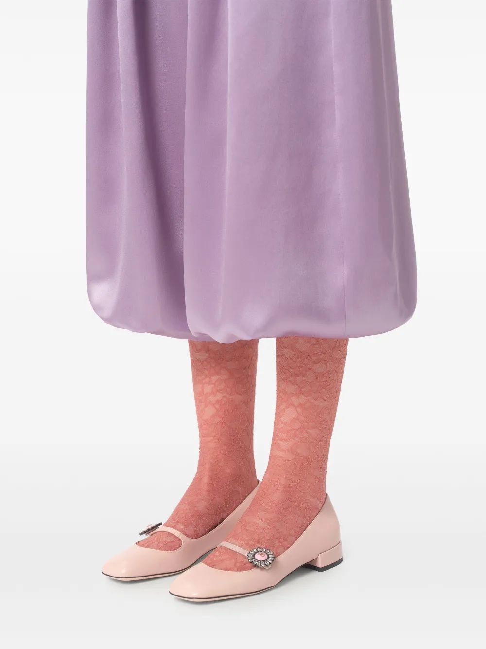 VALENTINO GARAVANI Ballerina Flats with Crystal Detail