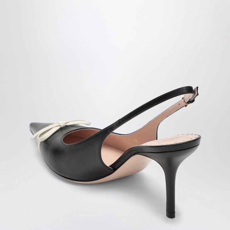 VALENTINO GARAVANI Pointed Slingback Pumps with Bow Detail