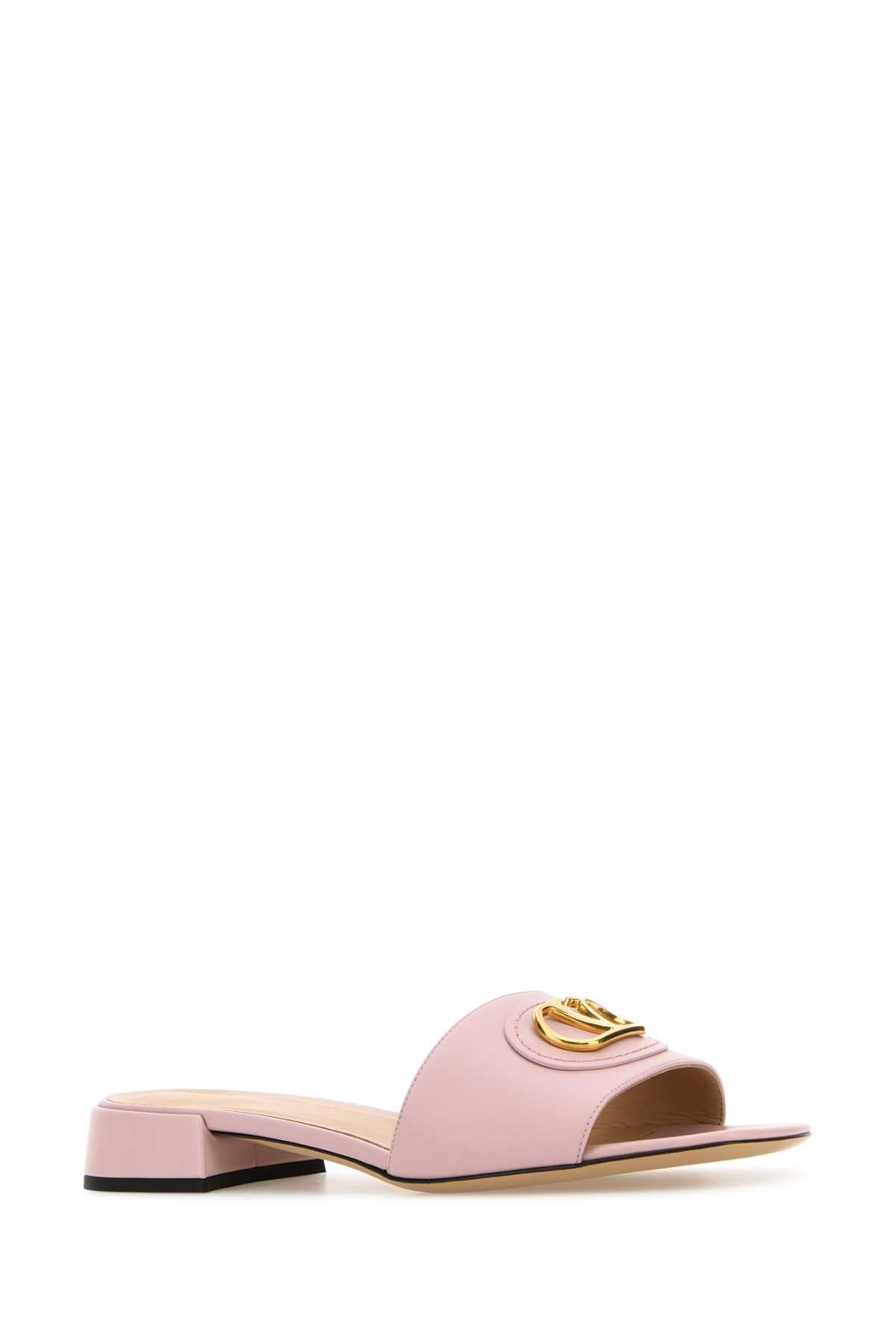 VALENTINO GARAVANI Signature Logo Leather Slippers for Women