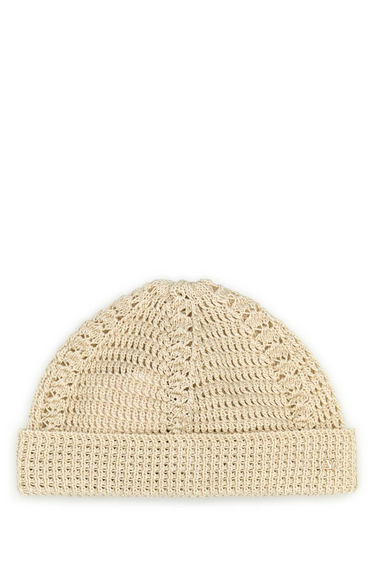 VALENTINO GARAVANI Signature Knit Logo Beanie Hat
