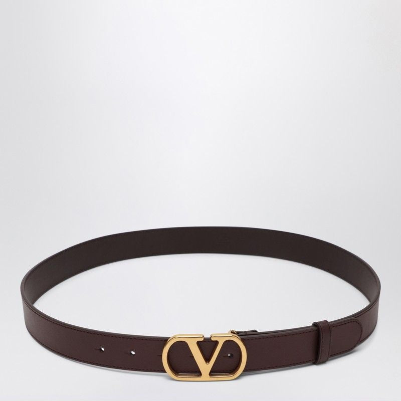 VALENTINO GARAVANI Leather Vlogo Signature Belt H. 30