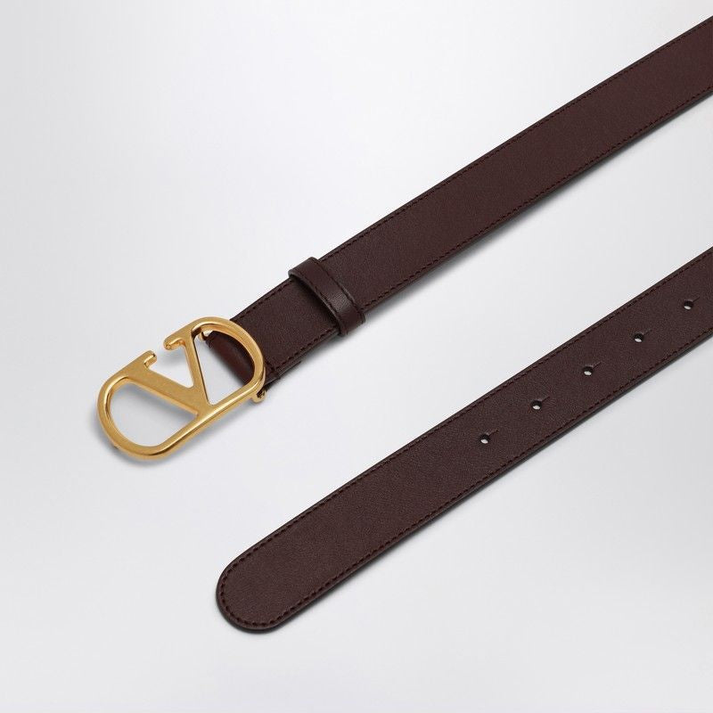 VALENTINO GARAVANI Leather Vlogo Signature Belt H. 30