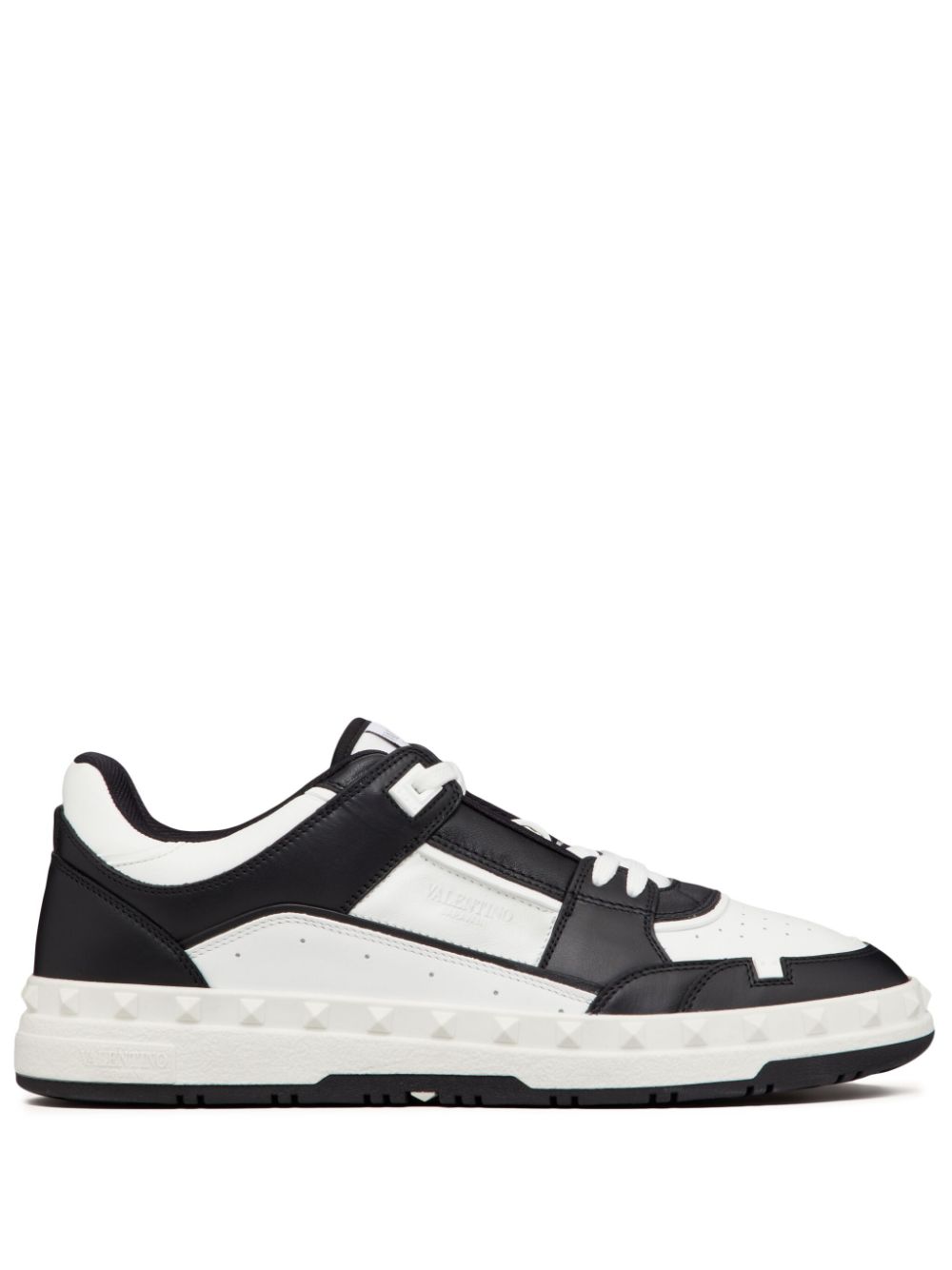 VALENTINO Leather Panelled Sneakers with Signature Details