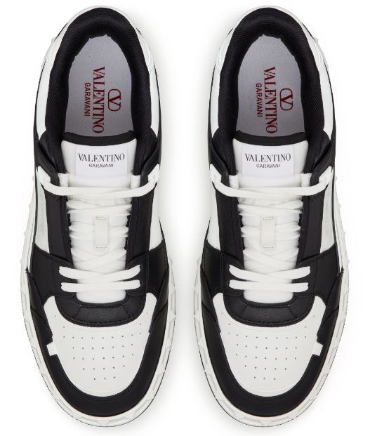 VALENTINO Leather Panelled Sneakers with Signature Details