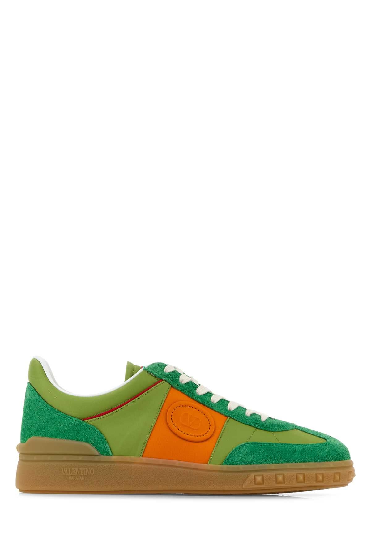 VALENTINO GARAVANI Multicolor Suede and Fabric Upvillage Sneaker for Men - SS25