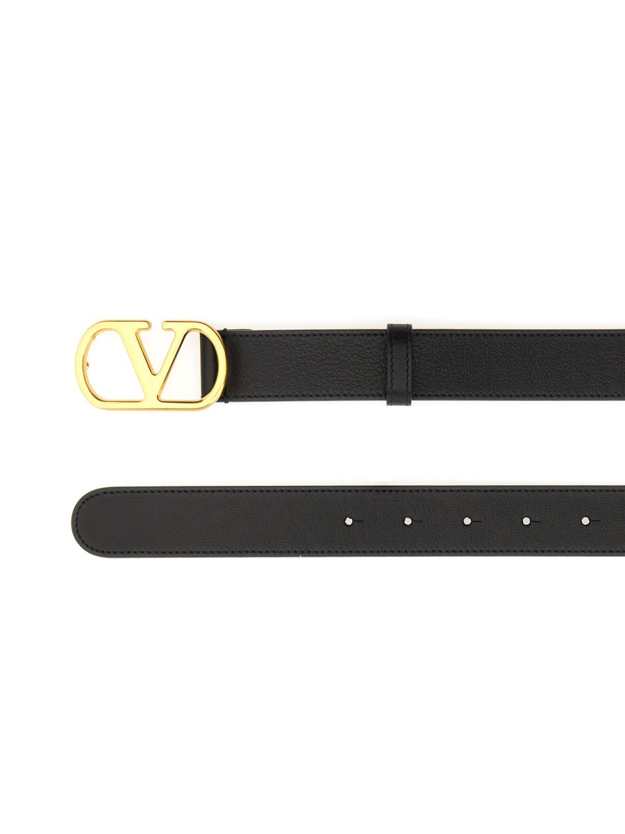VALENTINO GARAVANI Signature VLogo Leather Belt - Men's