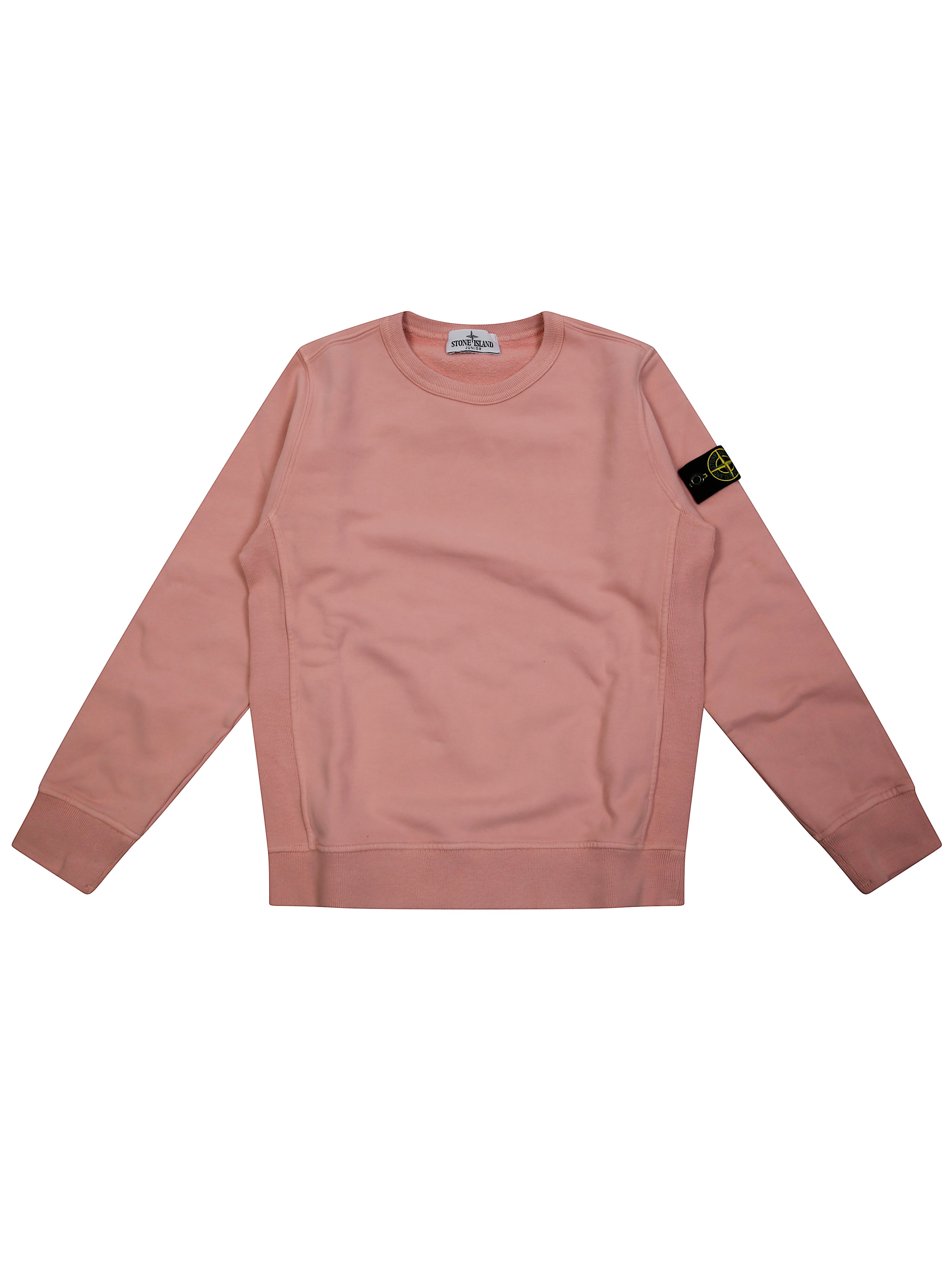 STONE ISLAND Basic Crewneck Sweatshirt with Logo Badge