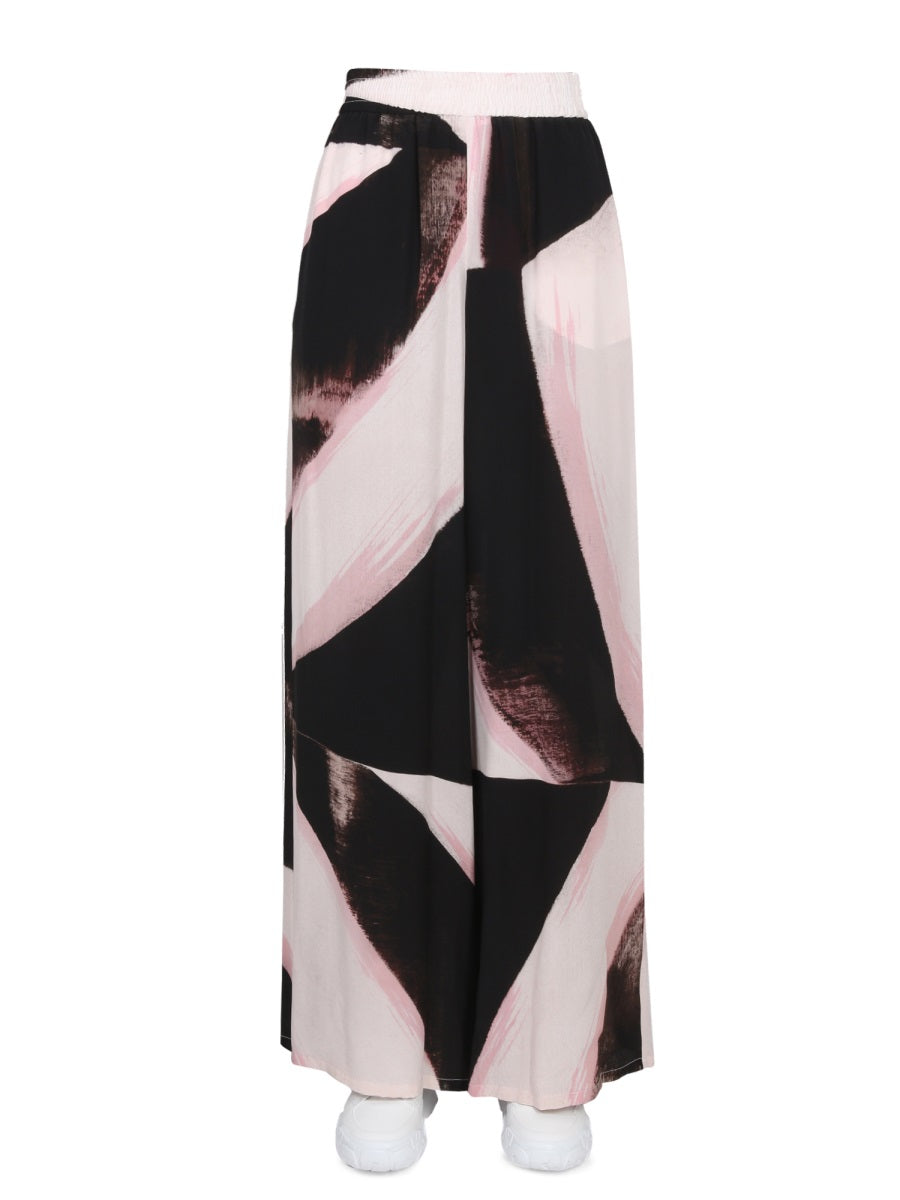 ALEXANDER MCQUEEN High Waist Brushstroke Graphic Pants
