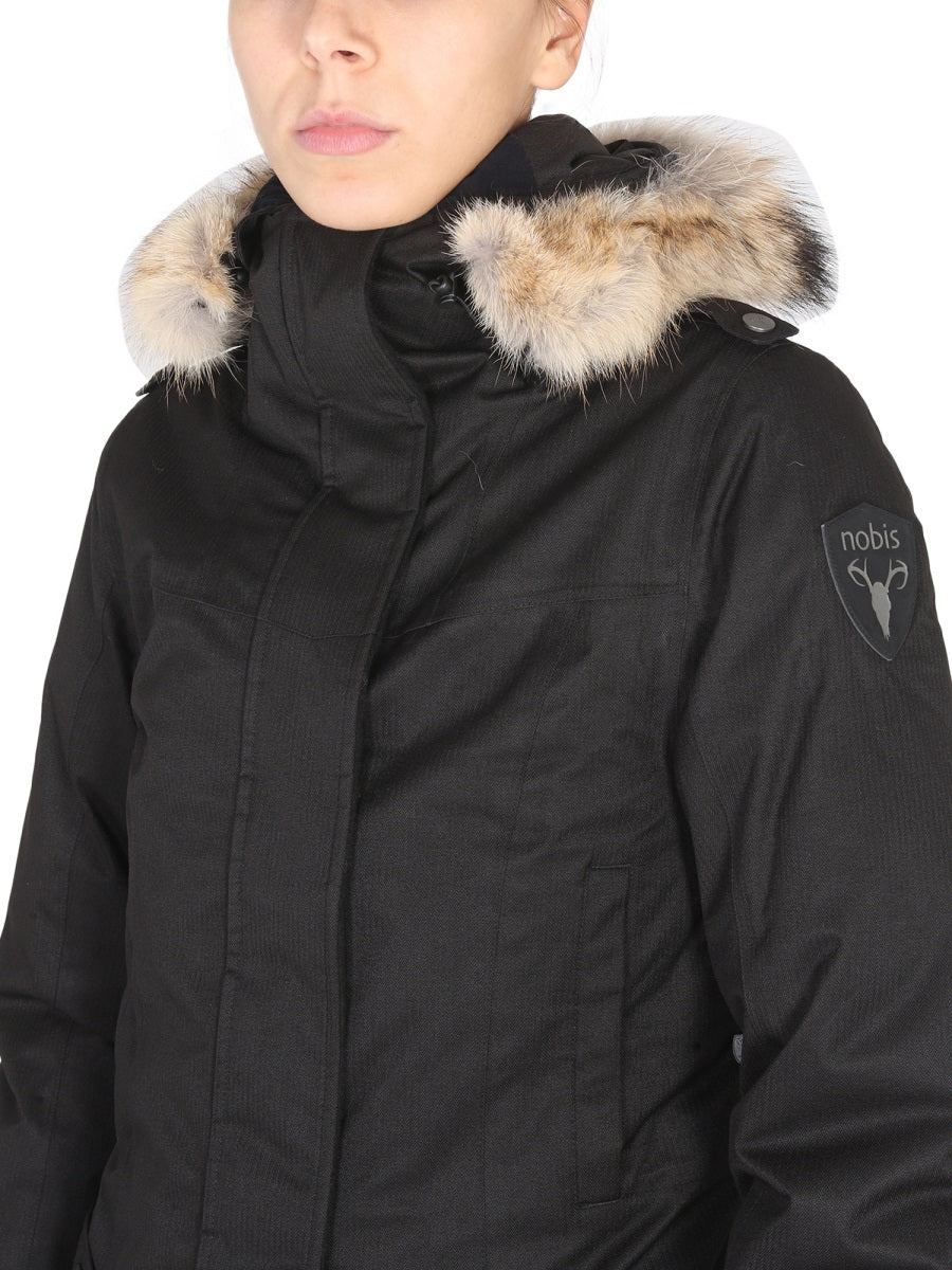 NOBIS Women's Mini Parka Jacket with Drawstring Hood
