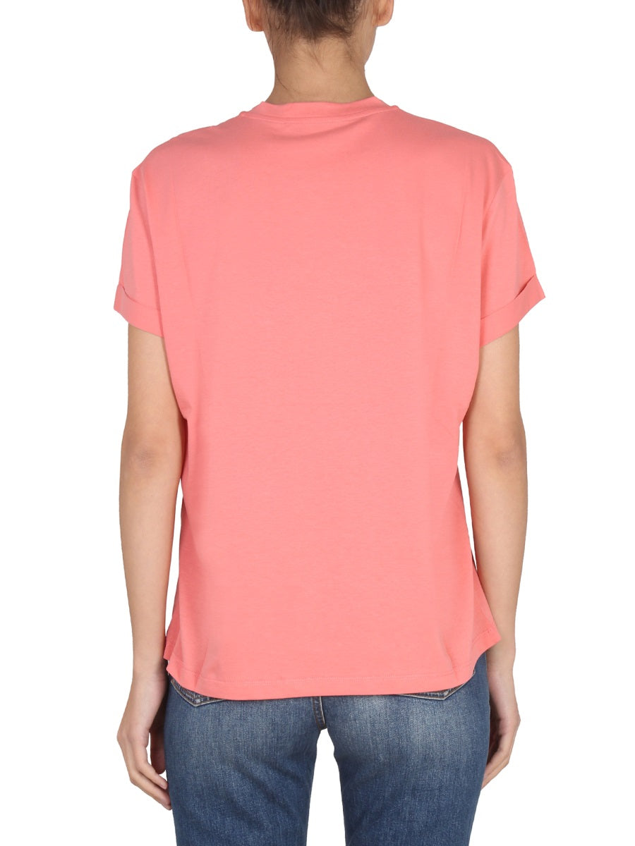 STELLA McCARTNEY Crewneck T-Shirt with Necklace Detail
