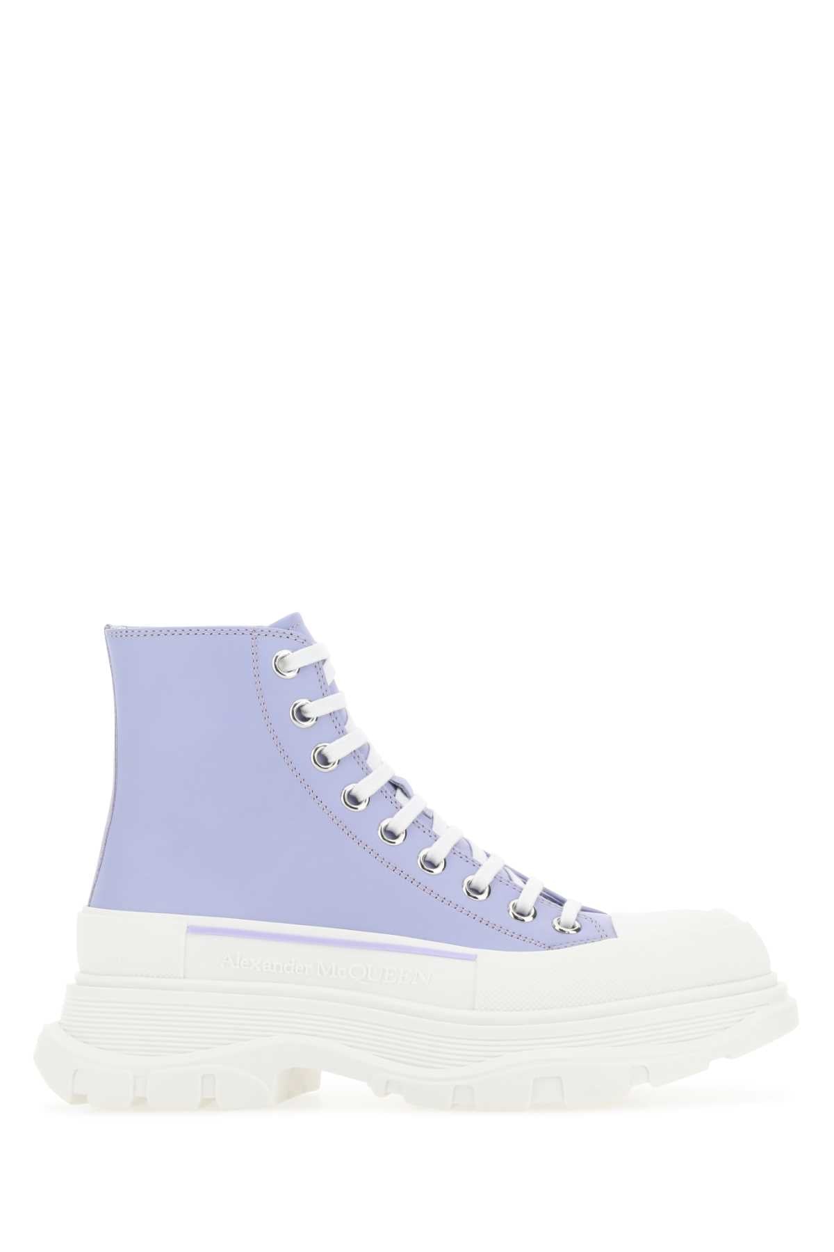 ALEXANDER MCQUEEN Leather Tread Slick Sneakers for Women
