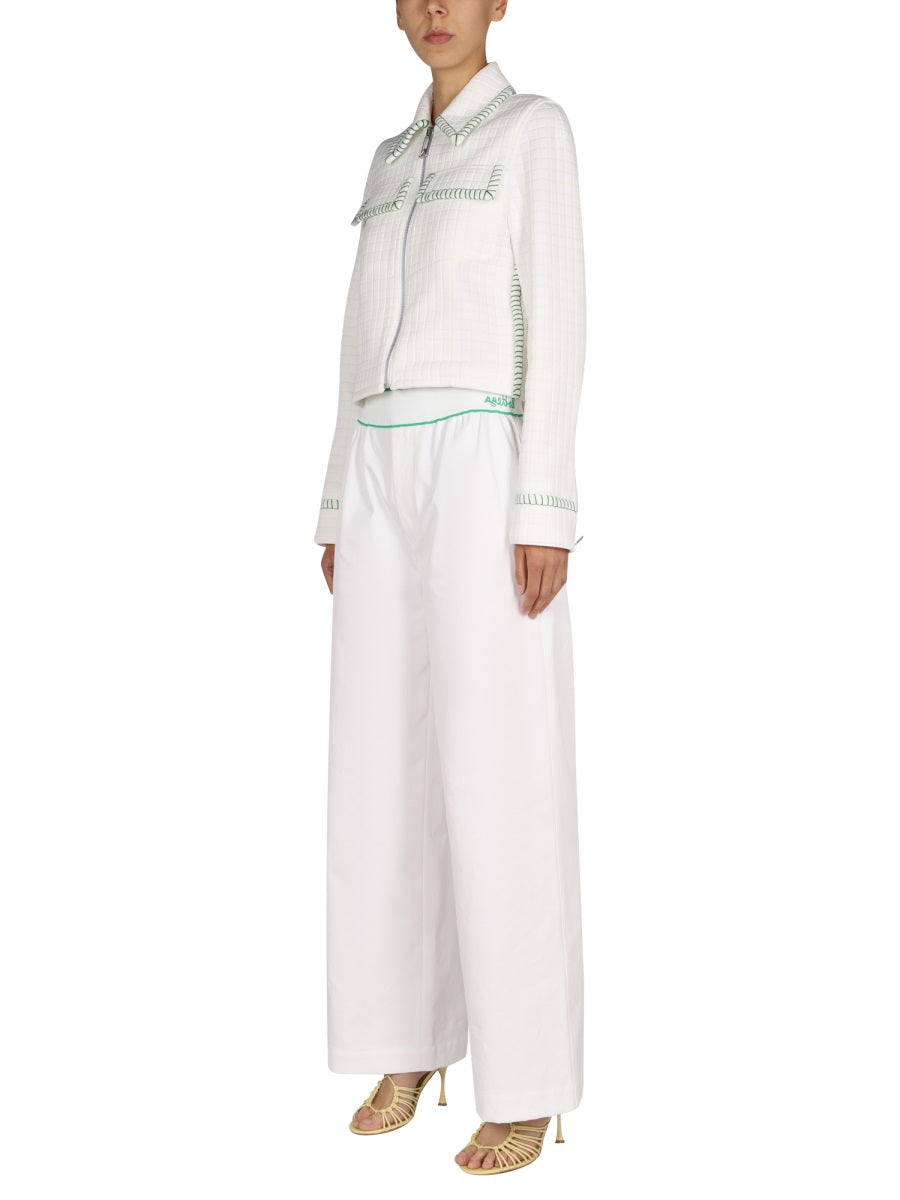 BOTTEGA VENETA Embroidered Cotton Twill Trousers