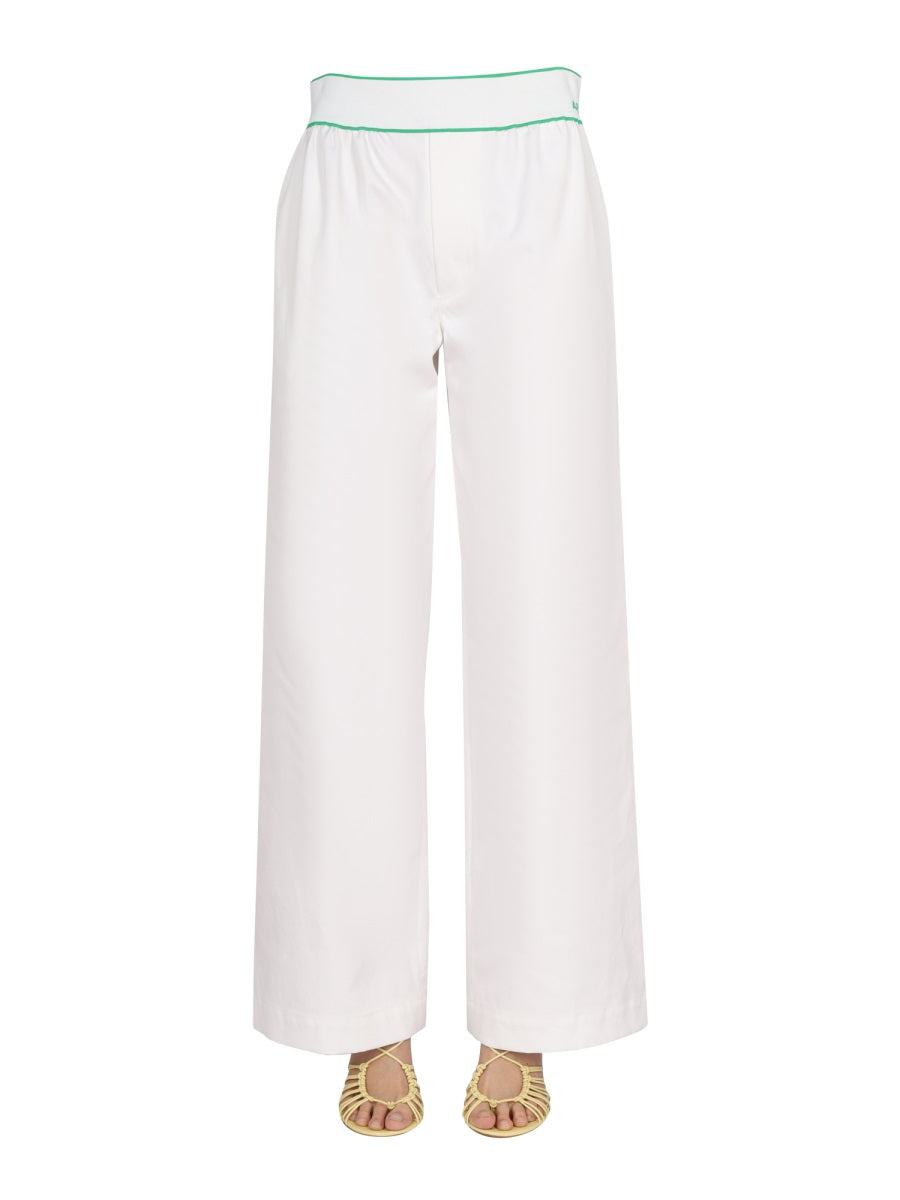 BOTTEGA VENETA Embroidered Cotton Twill Trousers