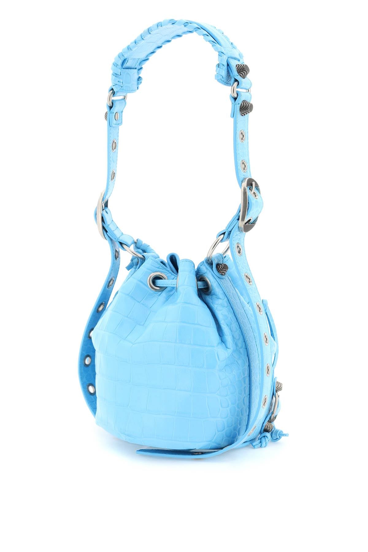 BALENCIAGA Mini Leather Le Cagole XS Bucket Handbag