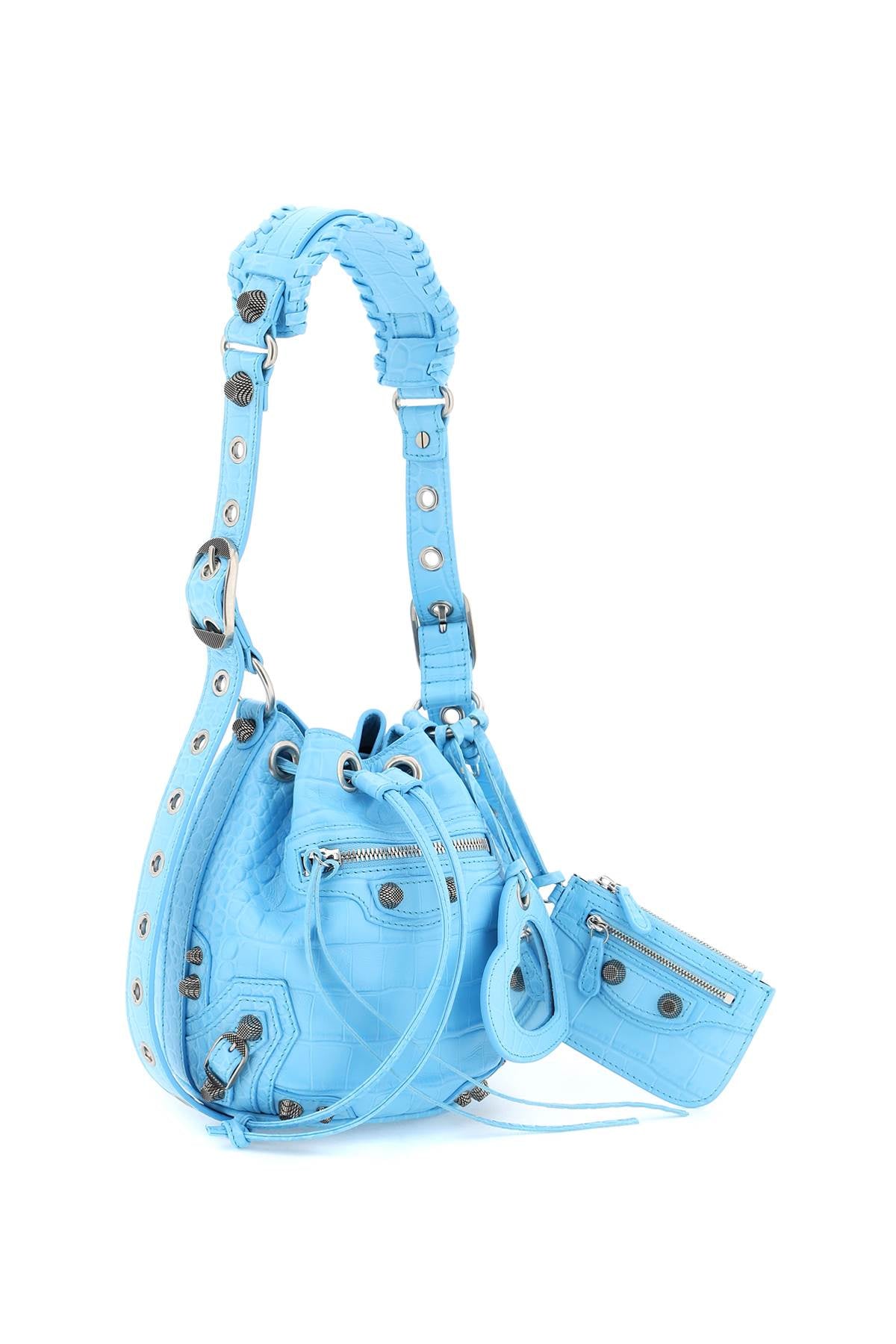 BALENCIAGA Mini Leather Le Cagole XS Bucket Handbag