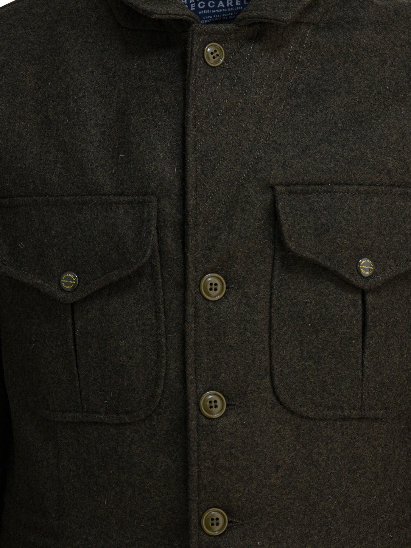 MANIFATTURA CECCARELLI Men's Regular Fit Virgin Wool Short Jacket