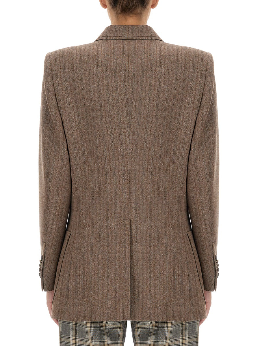 GUCCI Herringbone Wool Jacket for Women - Carryover Collection
