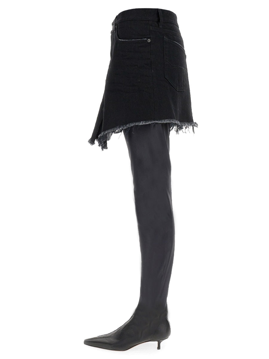 BALENCIAGA Women's Mini Cut-Up Skirt