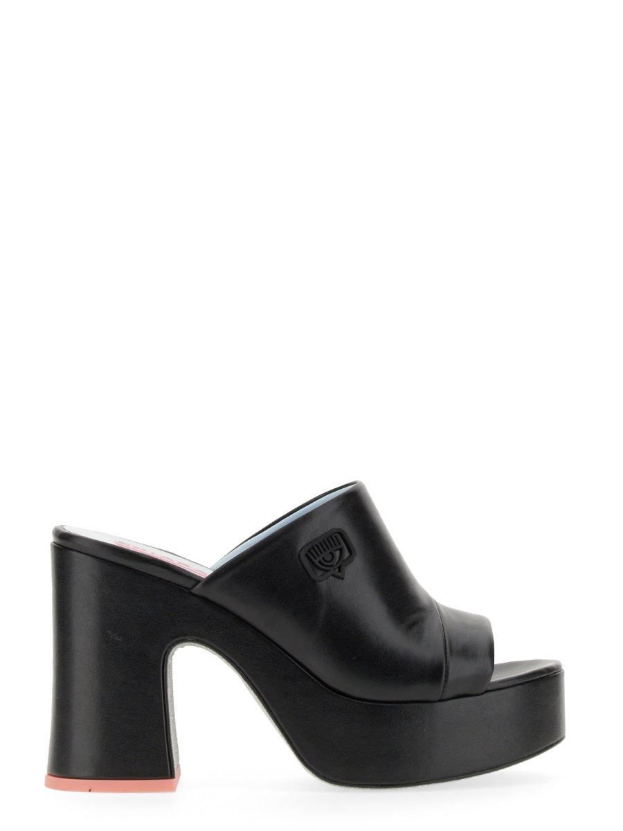 CHIARA FERRAGNI Elevated Eyelike Sandal with 8.5 cm Heel