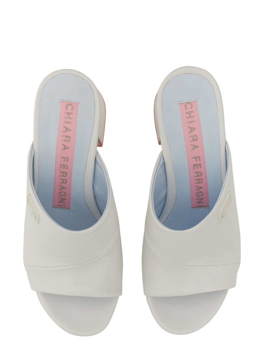 CHIARA FERRAGNI Eyelike Mini Sandal with 8.5 cm Heel