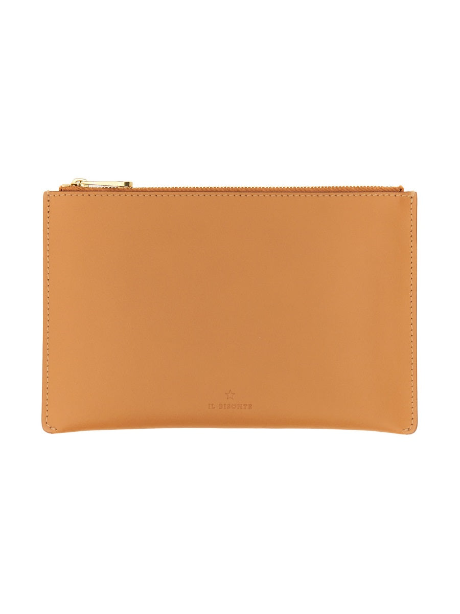 IL BISONTE Mini Leather Zip Case
