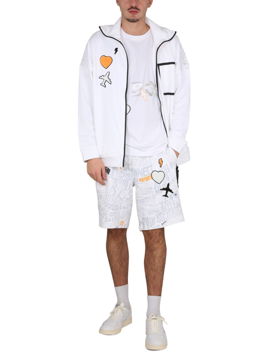 BOSS High Neck Zip-Up Sweatshirt for Men